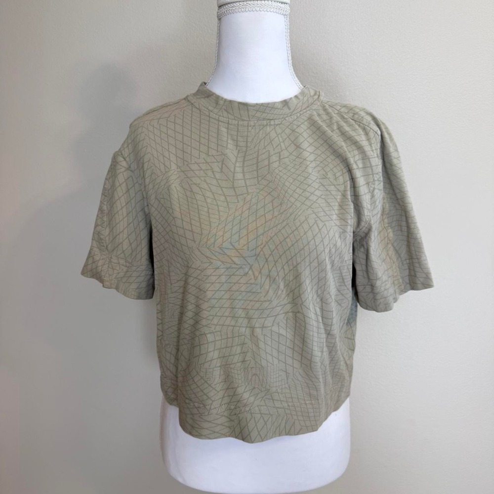 Lululemon Heavyweight Cotton T-Shirt Green Womens M (see cap) Boxy Breathable